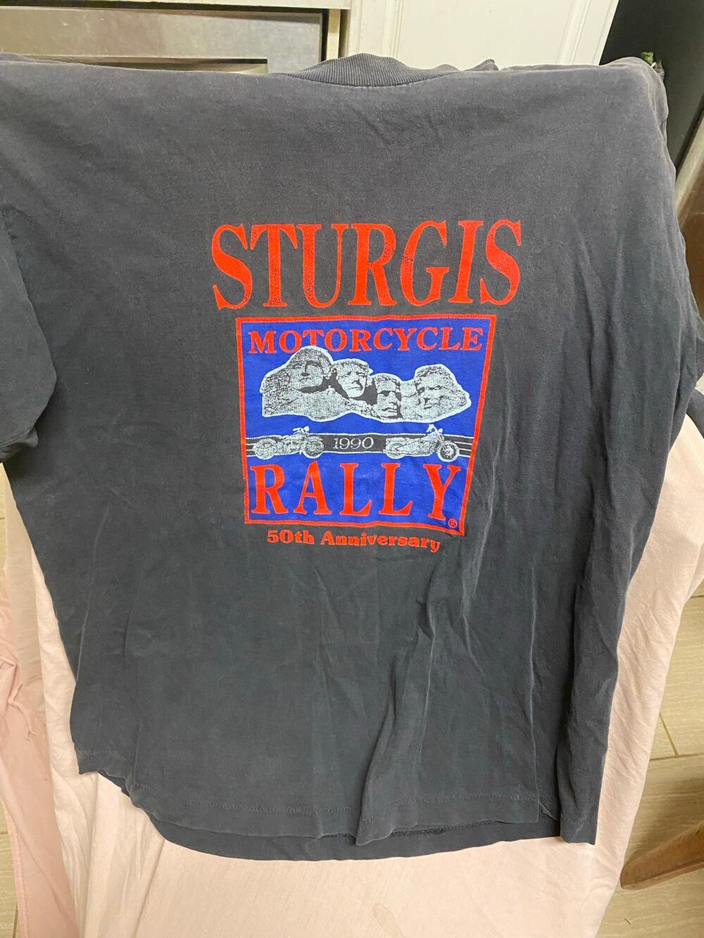 Vintage Single Stitch Sturgis Motorcycle Rally 50th Anniversary Shirt Size XL